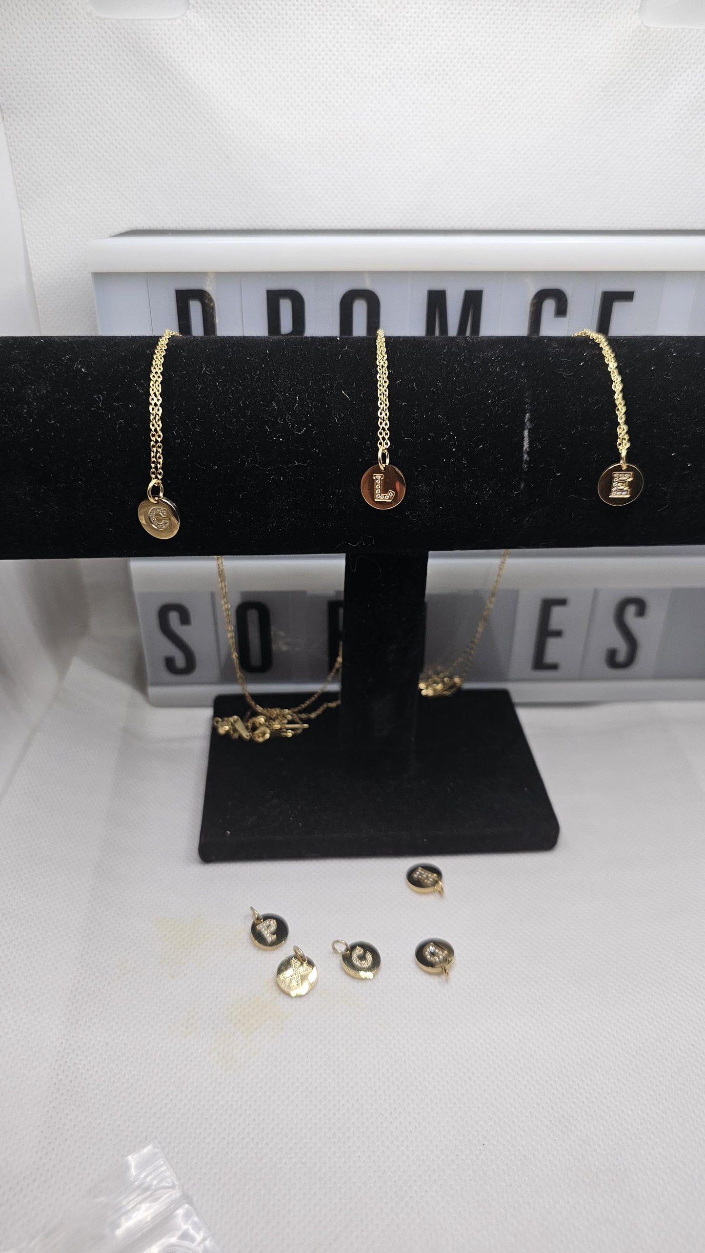 Alpha Glitter Necklaces