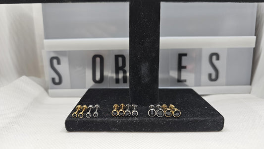 Black bezel Halo Earrings