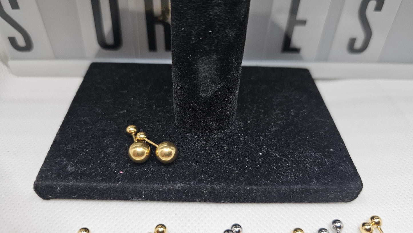 dumbell shine stud Earrings