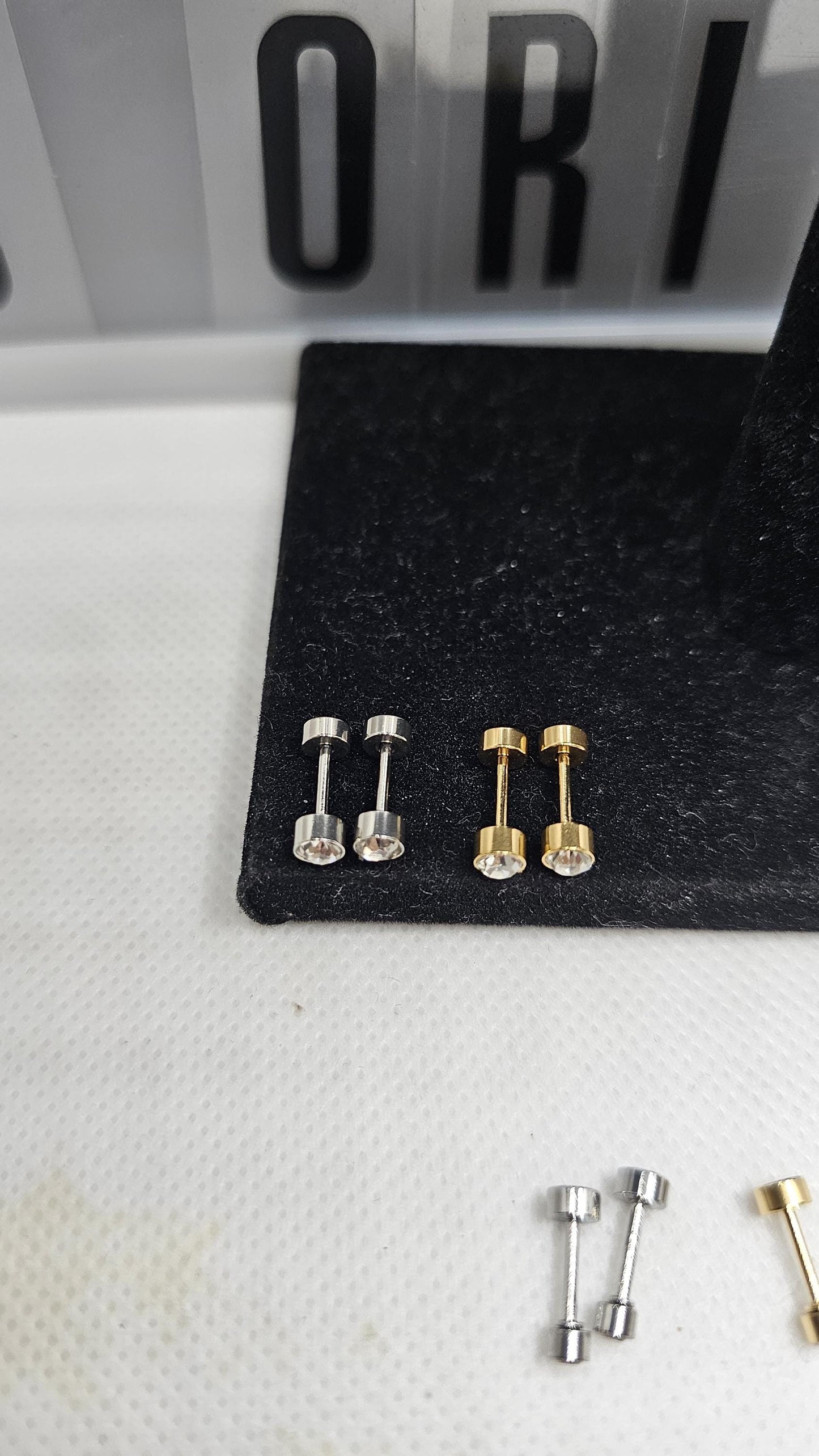 Bezel Halo Earrings