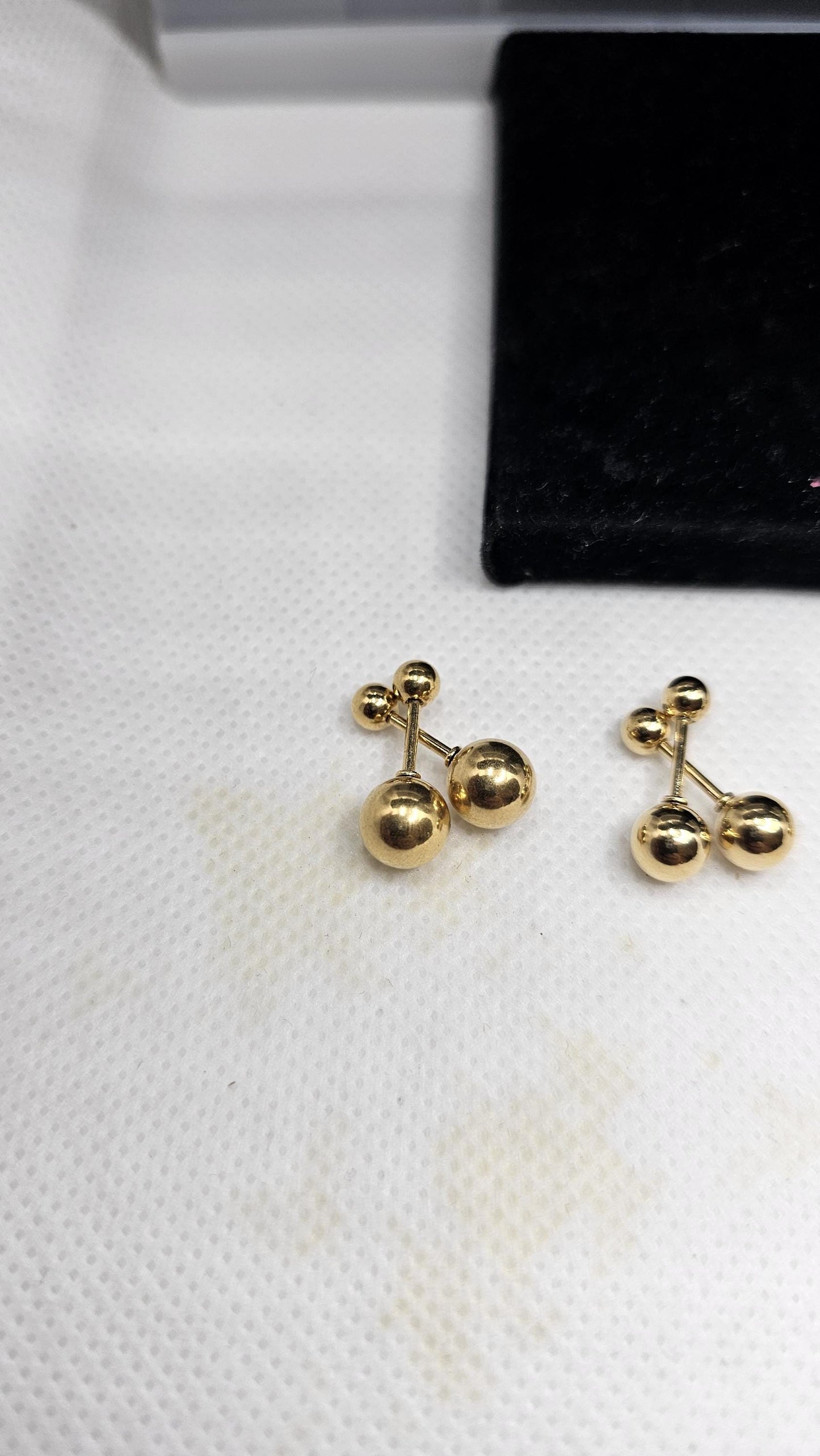 dumbell shine stud Earrings