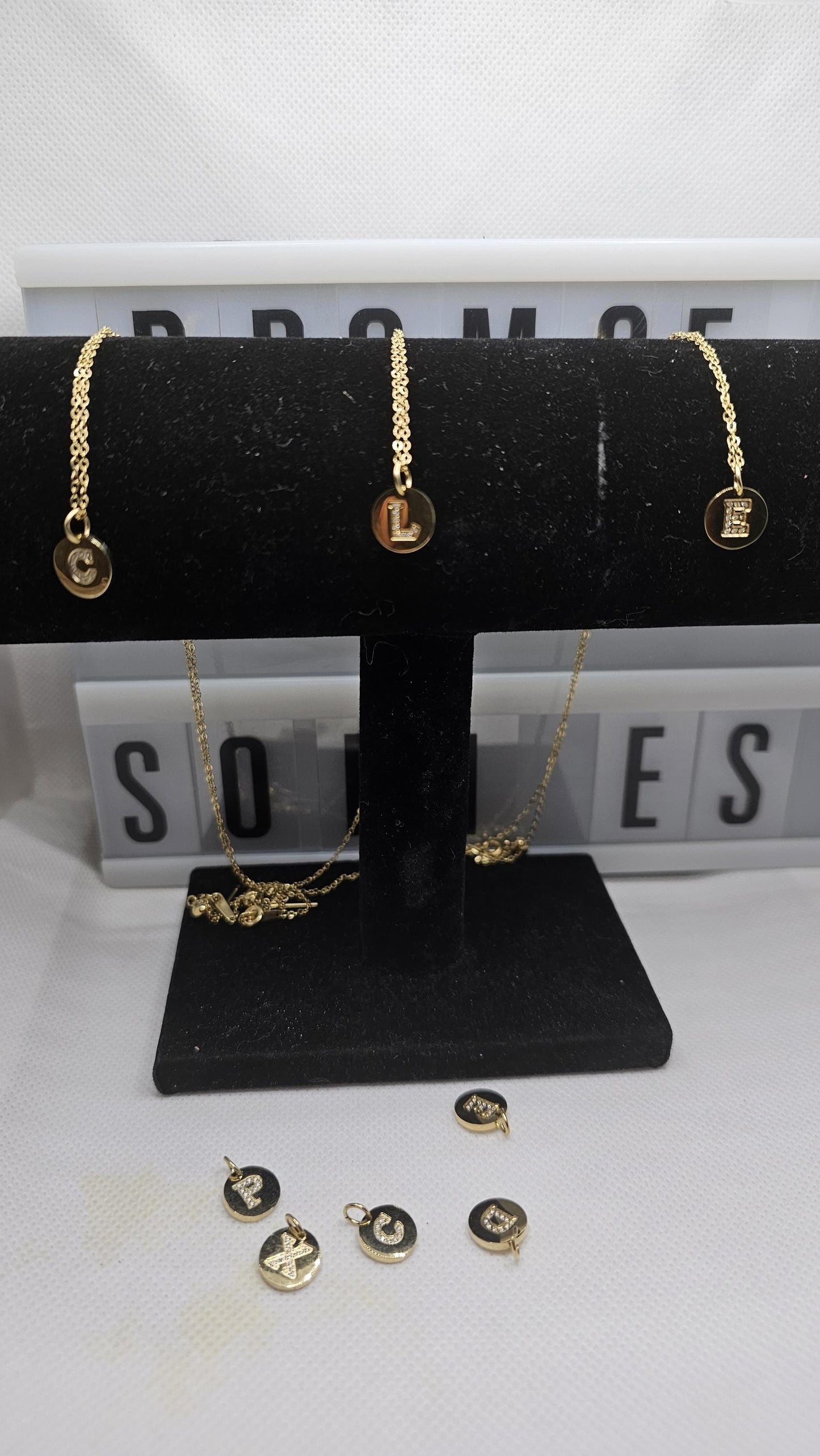 Alpha Glitter Necklaces
