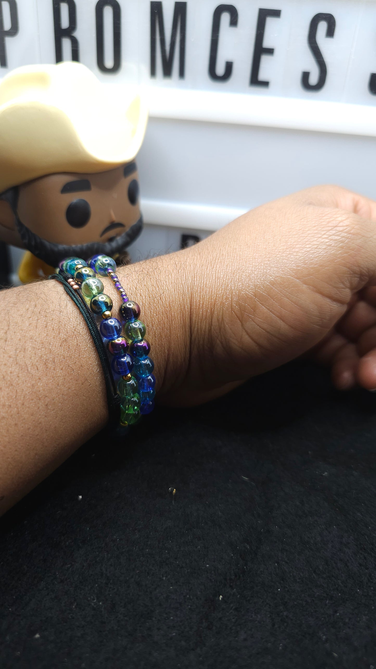 Purple Reign Handmade Bead Bracelet Set