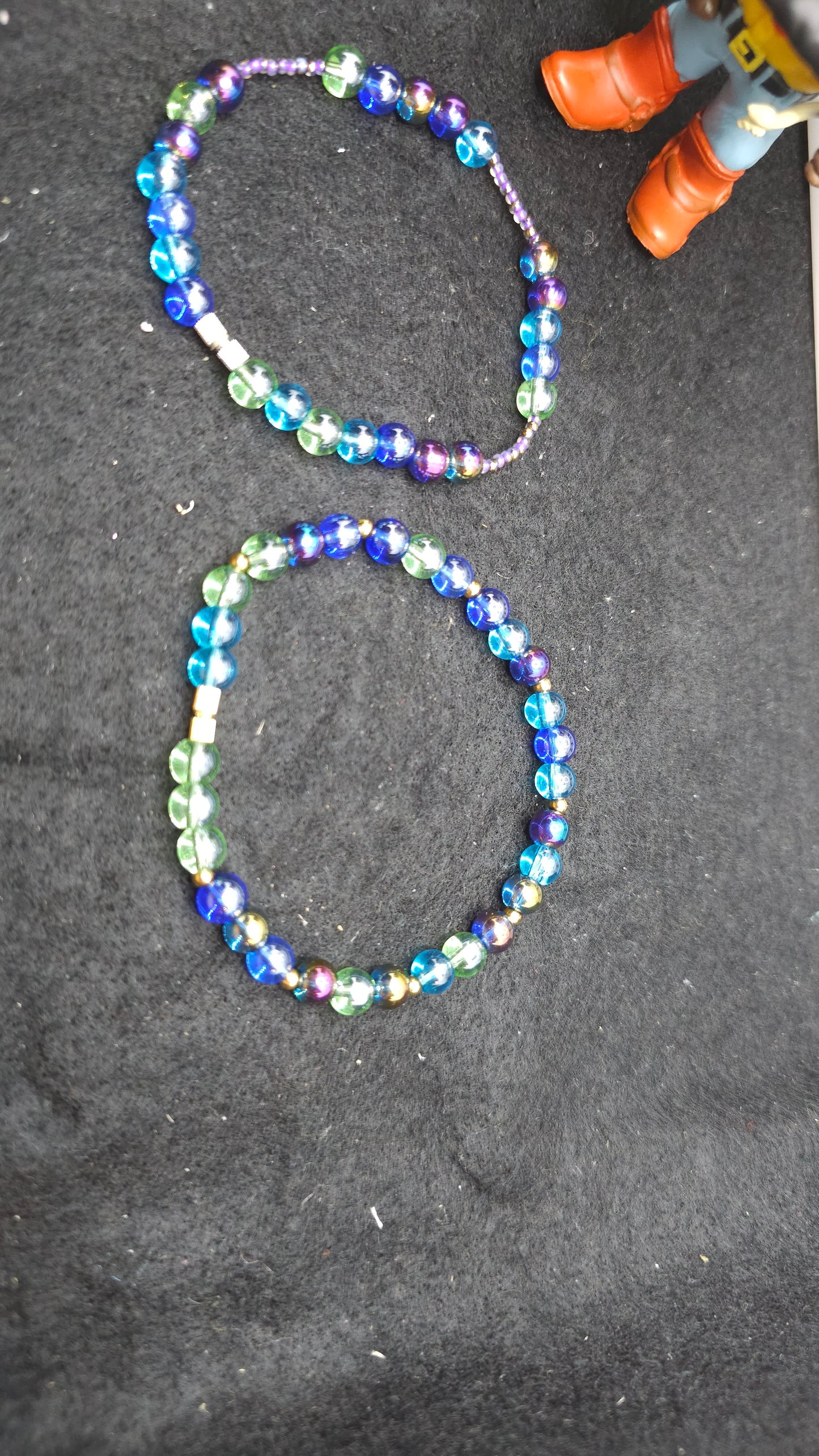Purple Reign Handmade Bead Bracelet Set