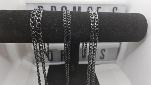 Kairos Cuban style Necklaces (BLACK)