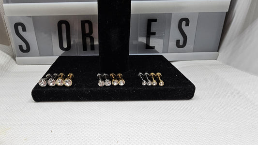 Bezel Halo Earrings
