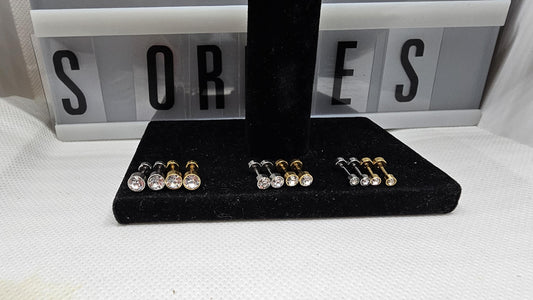 Bezel Halo Earrings
