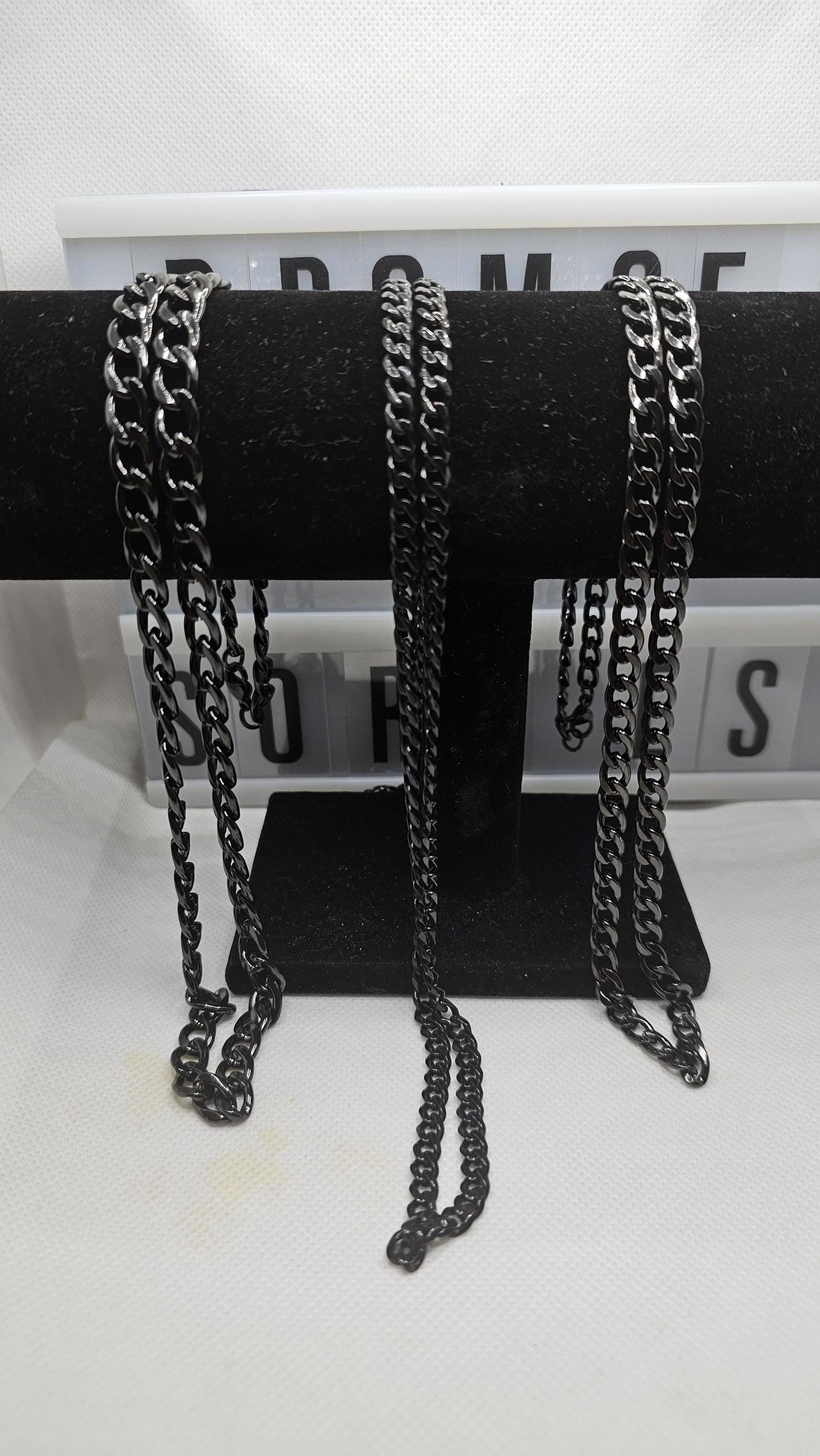 Kairos Cuban style Necklaces (BLACK)