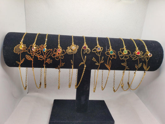 Petal and Sparkle Birth Bracelet