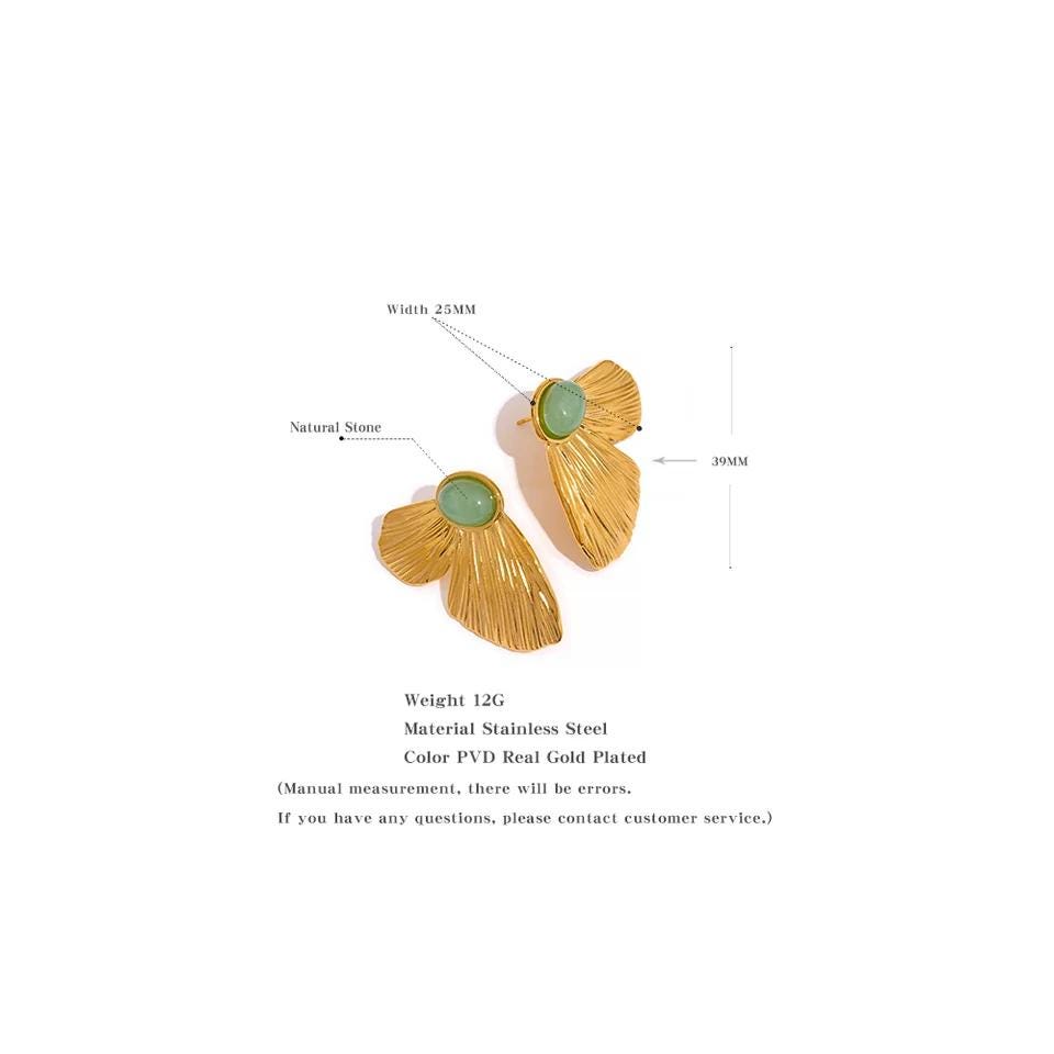 Green beam earrings