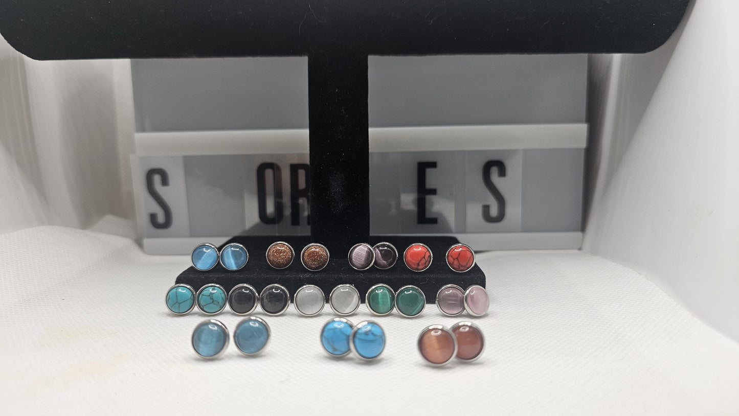 Rainbow Fusion Stud Earrings