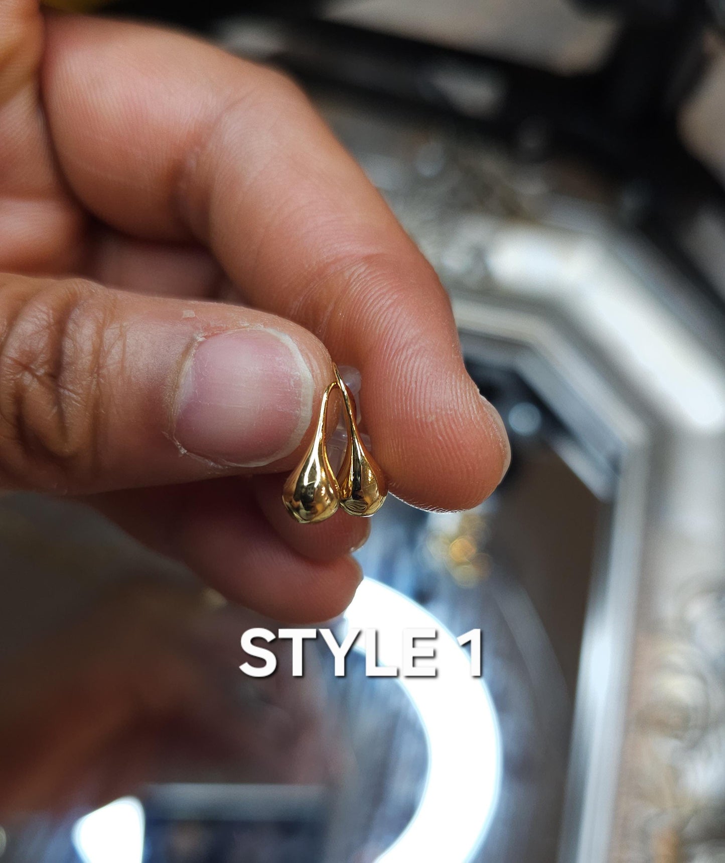 Radiance Collection Gold earrings ( Sterling Silver )