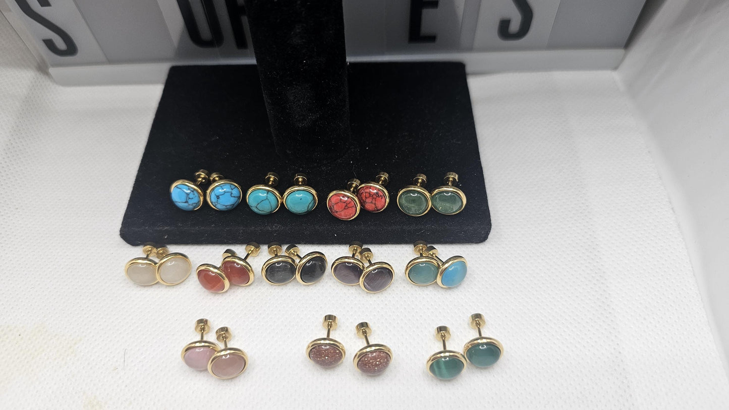 Rainbow Fusion Stud Earrings