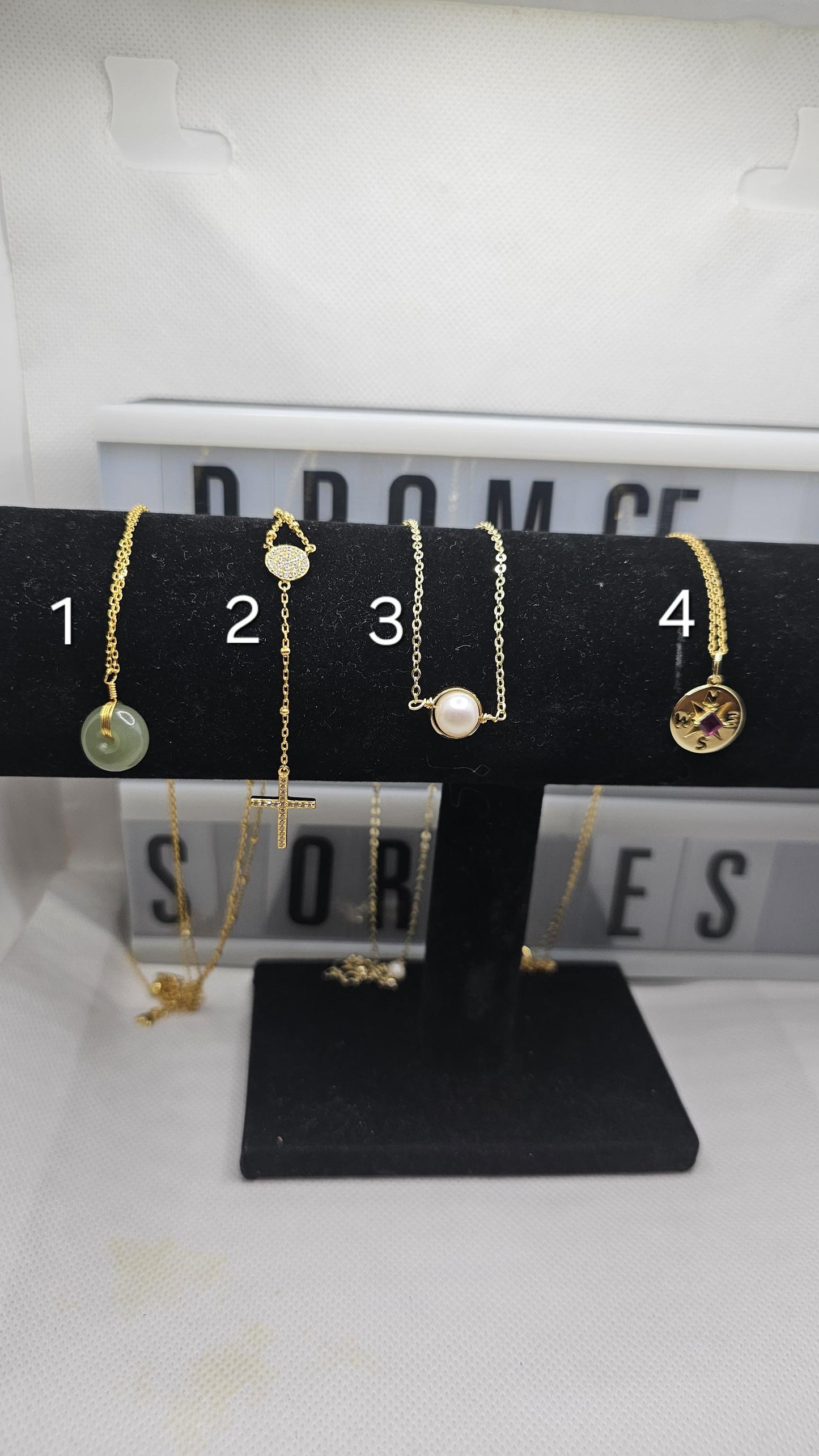 Stones and compass Sterling silver collection necklaces
