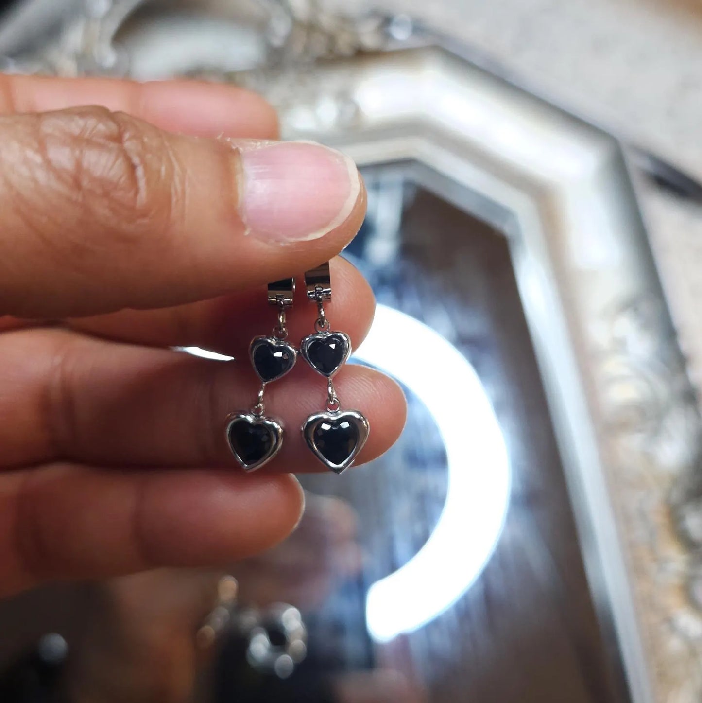 Scarlet and Noir Dangles