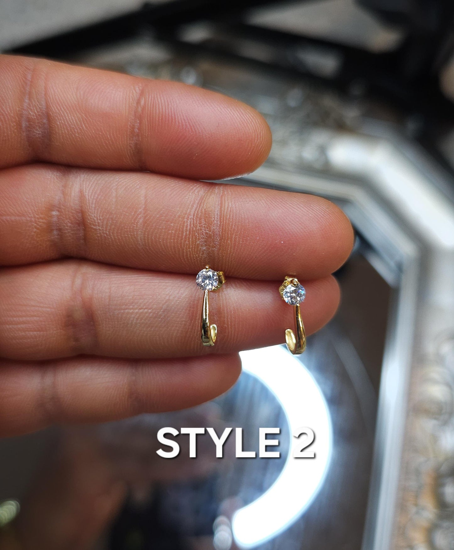 Radiance Collection Gold earrings ( Sterling Silver )