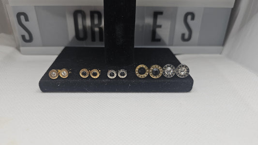 Timeless Script stud earrings