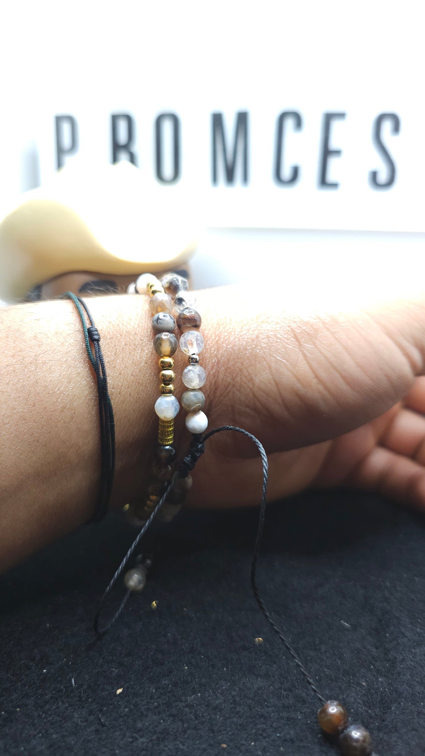 Stormwood – Handmade Black & Brown Beaded Bracelets