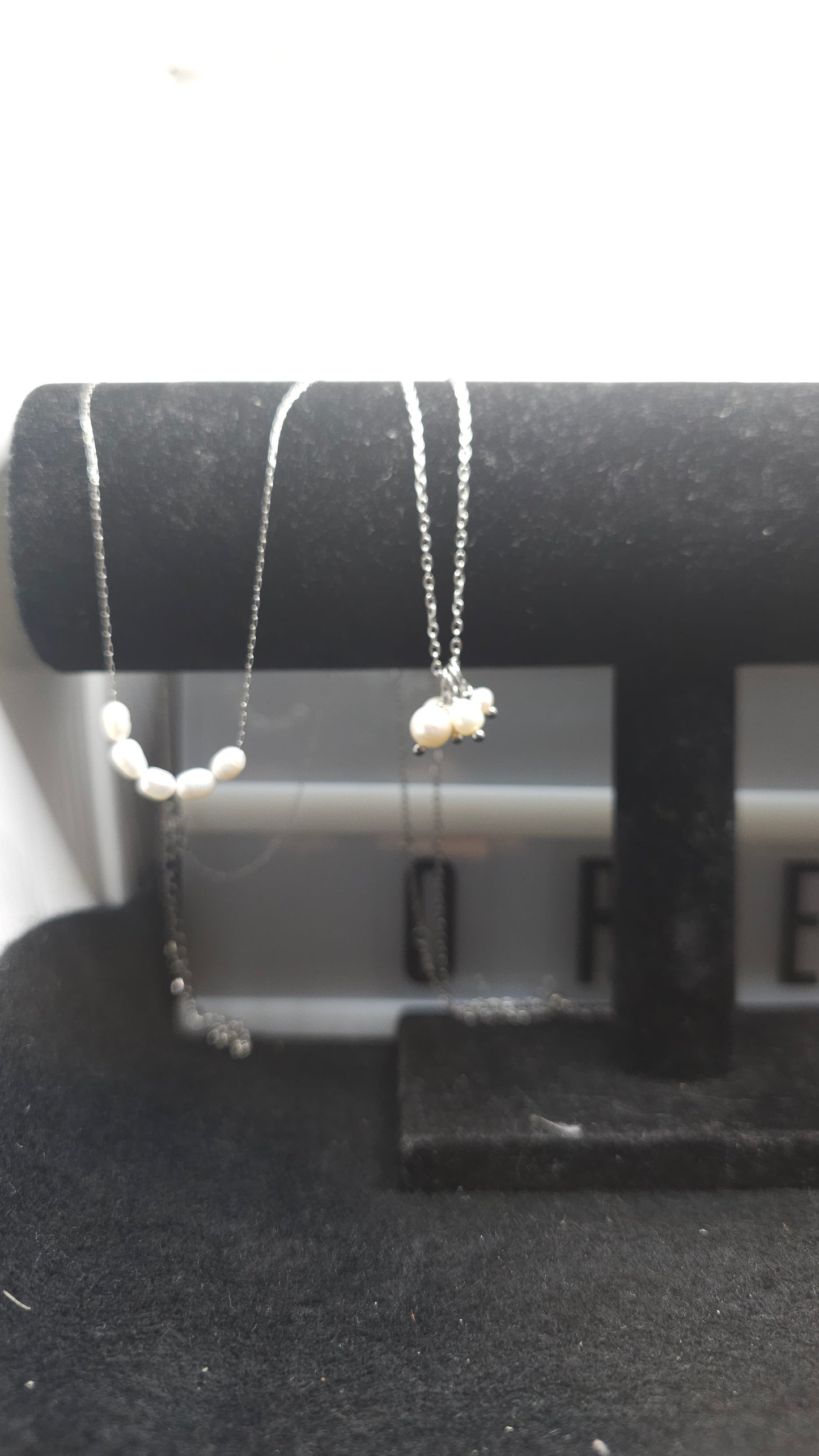 Lustre and steel Necklaces