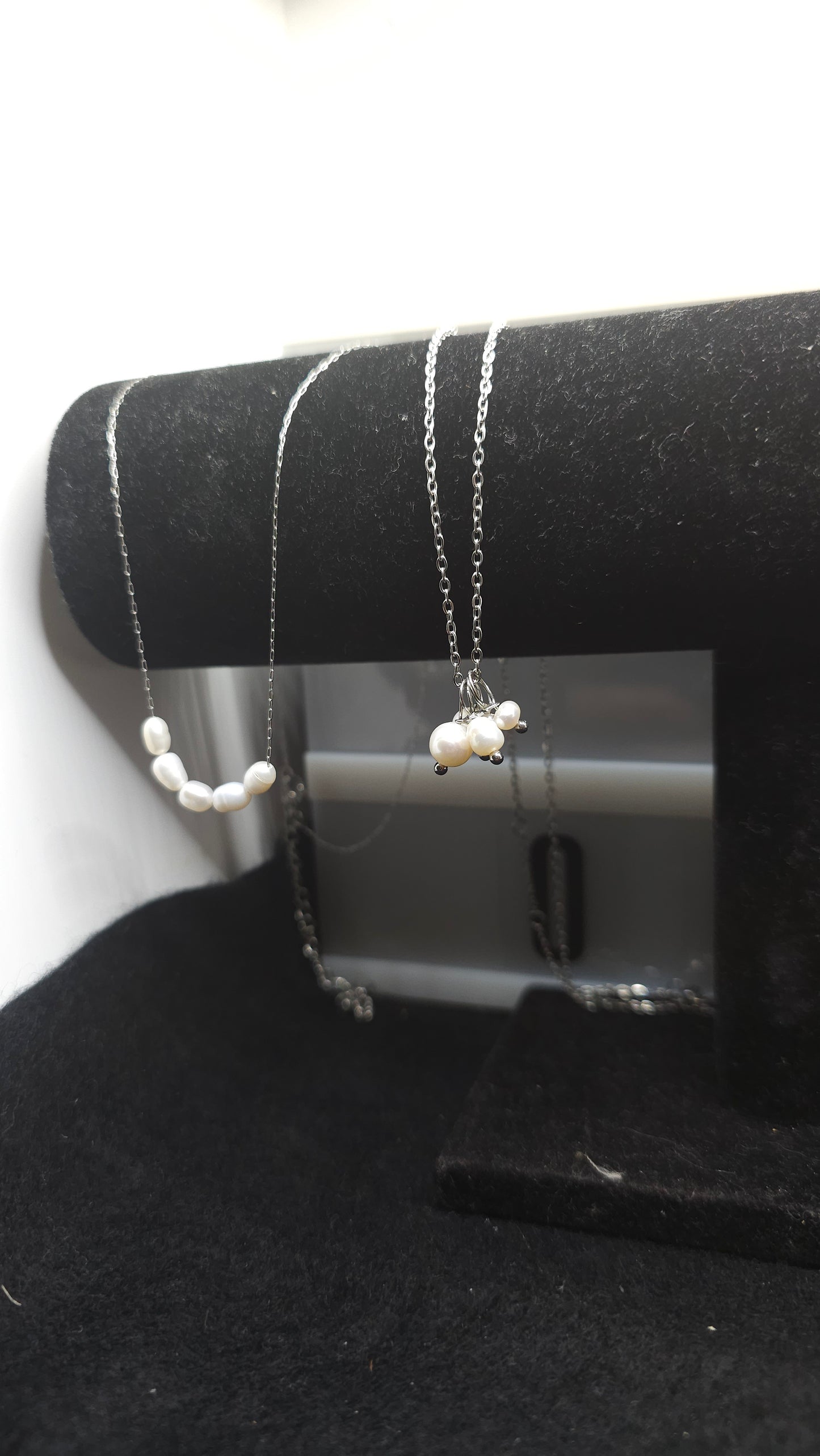 Lustre and steel Necklaces