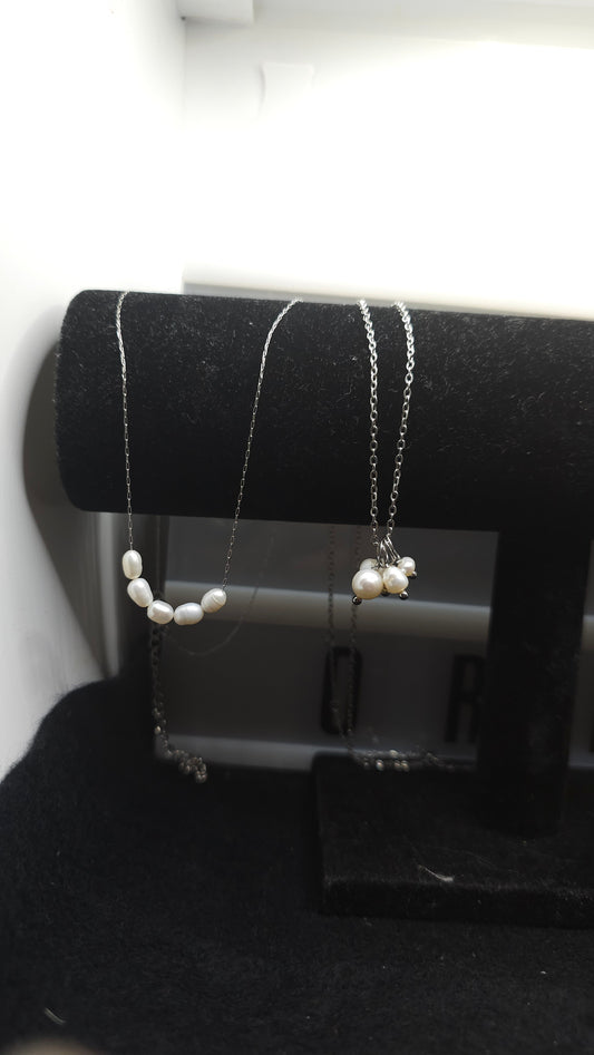 Lustre and steel Necklaces