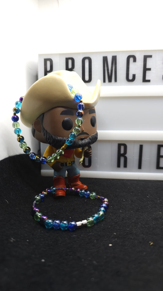 Purple Reign Handmade Bead Bracelet Set